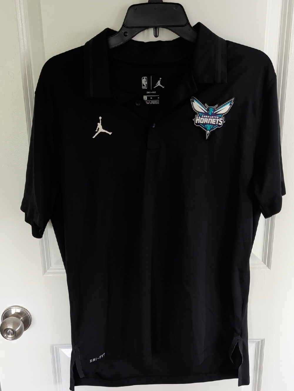 Jordan Black Charlotte Hornets Polo
